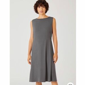 Eileen Fisher Slate Sleeveless Midi Dress